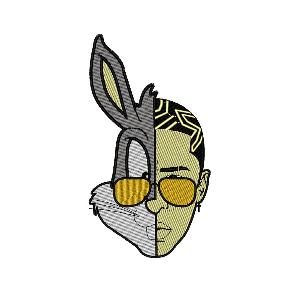 Bad Bunny / Buggs Bunny Embroidery Design Mydigitize.mx