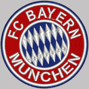 FC Bayern Munchen Europe football league logo design for embroidery machine