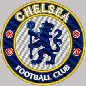 Chelsea Europe football league logo design for embroidery machine