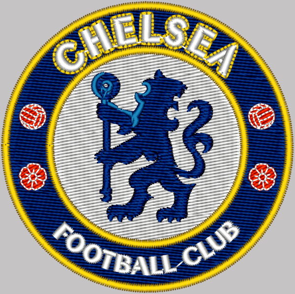 Chelsea Europe football league logo design for embroidery machine