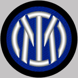 Inter Milan Europe football league logo design for embroidery machine