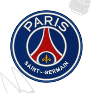 Paris Saint Germain Europe football league logo design for embroidery machine