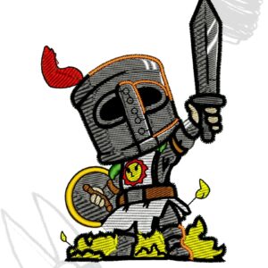 Dark Souls Solaire of Astora digital design for embroidery machine