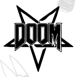 DOOM star logo embroidery design for embroidery machine