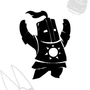Dark Souls Knight Solaire of Astora Silhouette digital design for embroidery machine