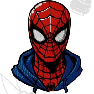 Spiderman with hoodie Embroidery machine digital design