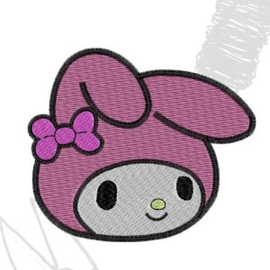 My Melody character digital design for embroidery machine