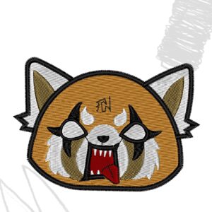 My Melody Agretsuko fox character digital design for embroidery machine