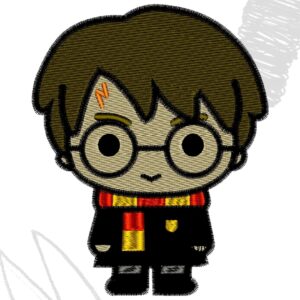 Chibi Harry Potter Movie design for embroidery machine JEF, PES, DST, VP3