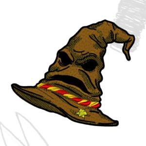 Sorting Hat Harry Potter Movie design for embroidery machine JEF, PES, DST, VP3 Sombrero