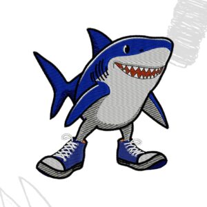 Tralarero Tralala Brainroots cartoon viral character design for embroidery machine DST, PES, VP3, JEF