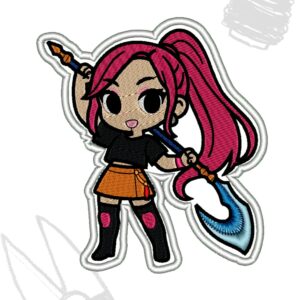 Mira Huntrix character from KPOP Demon Hunters movie digital embroidery machine file.