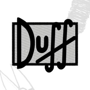 Duff beer 3D Simpson, design embroidery machine digital file