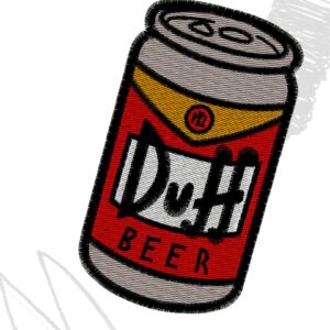 Duff beer can Simpson, design embroidery machine digital file