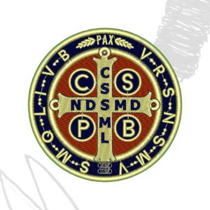 Saint Benedict Medal, Medalla de San Benito embroidery machine digital file